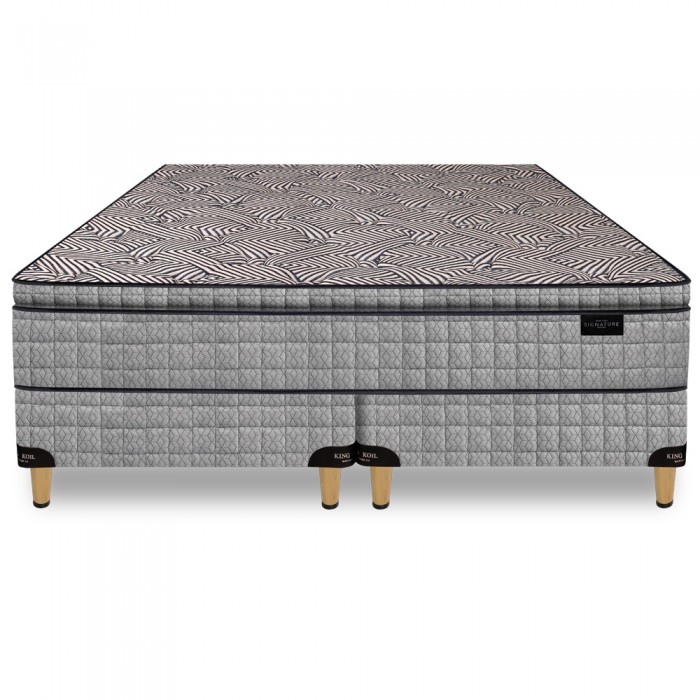Conjunto King Koil, Kingsbury, Resorte c/pillow 200x200