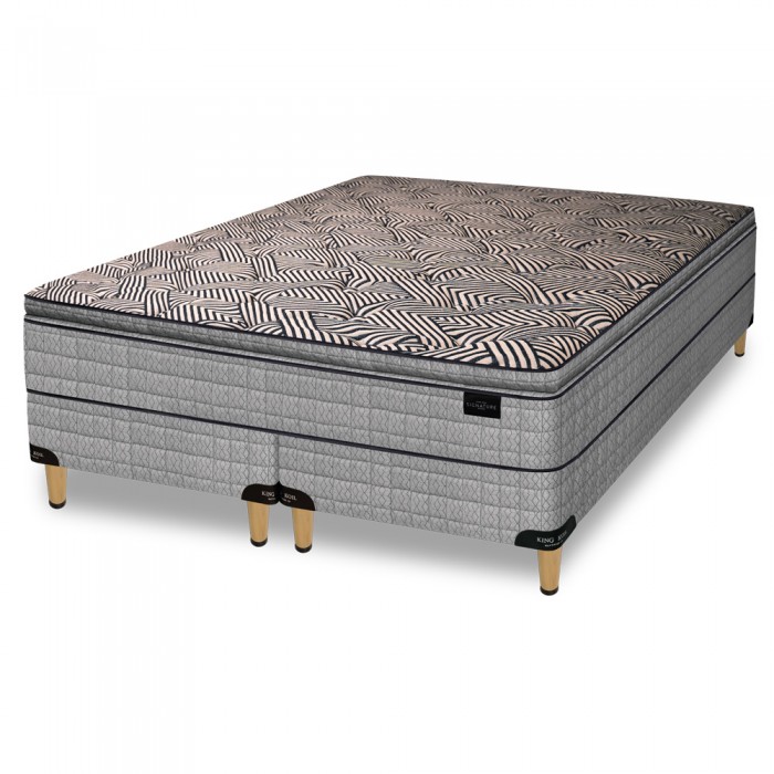 Conjunto King Koil, Kingsbury, Resorte c/pillow 200x200