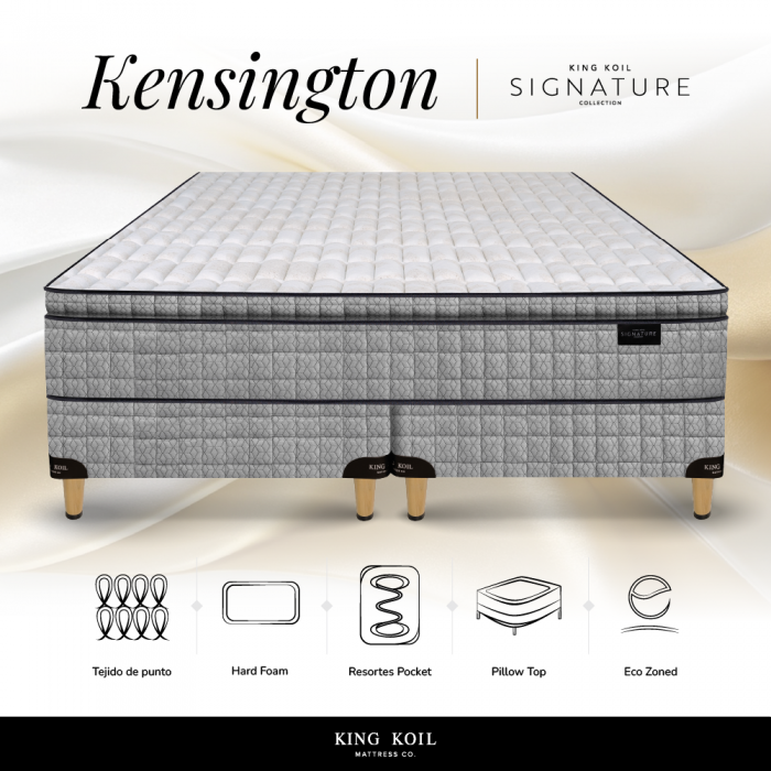 Colchon Kensington King Koil Resorte con Pillow 160x200