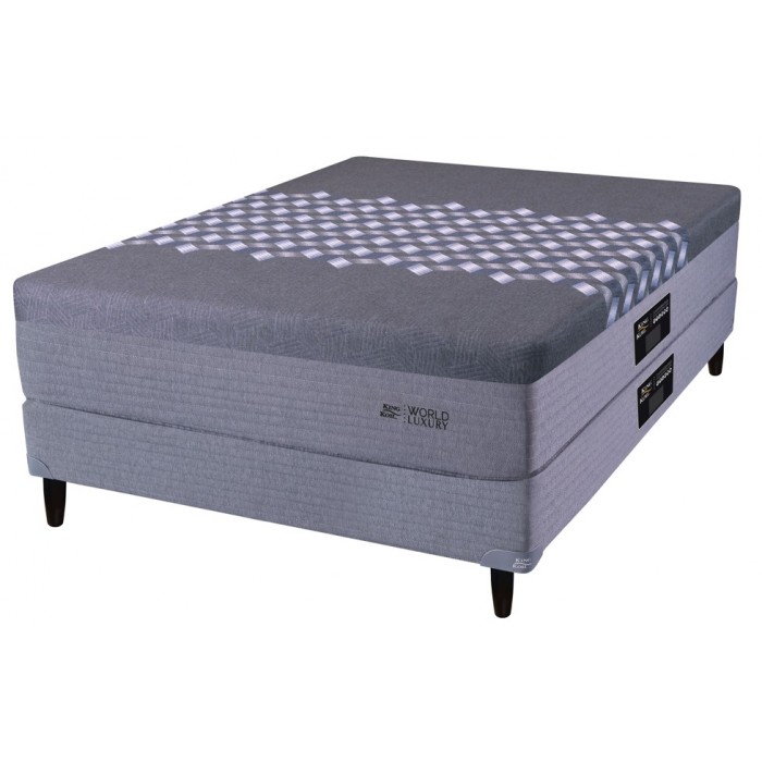 Conjunto King Koil, Kingsbury, Resorte c/pillow 140x190